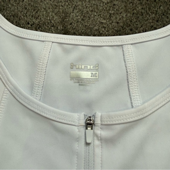 White Athletic Zip-Front Tennis Dress - Picture 3 of 8